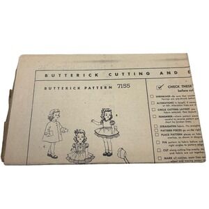 Butterick Vintage Mail Order Pattern #7155 21" Doll Wardrobe HTF RARE